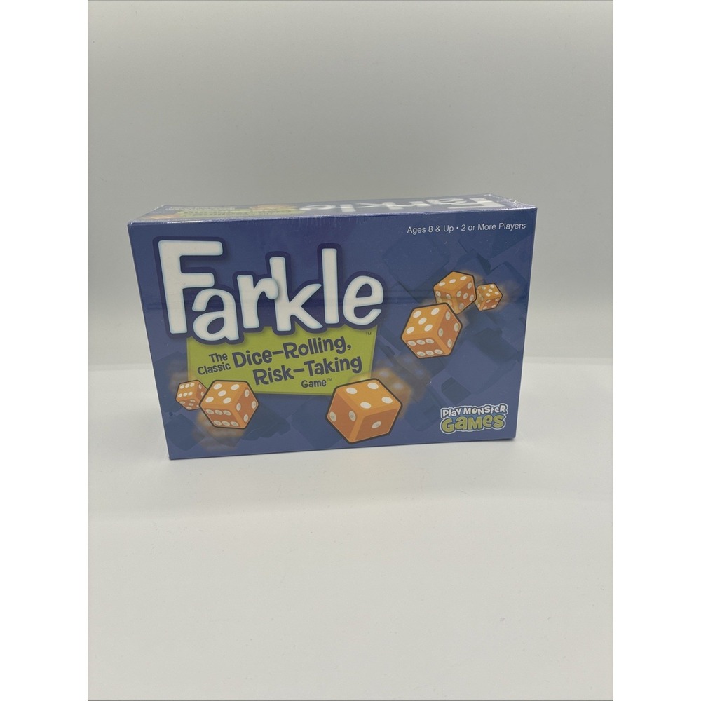 Farkle Classic Dice Game Risk&Chance PlayMonster Brand #6910 Age 8+ Players 2+